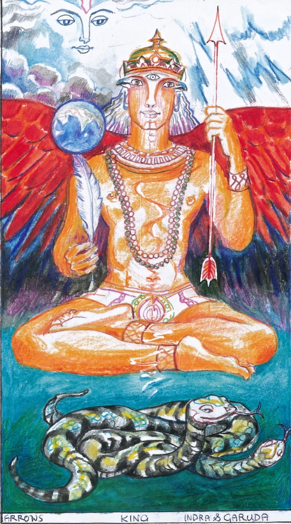 Sacred India Tarot - King Garuda of Arrows