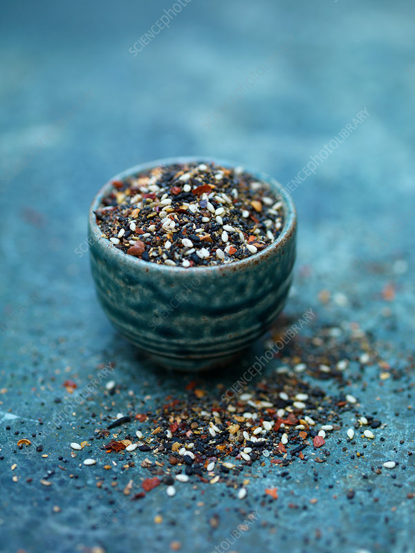 Close up of bowl of seeds